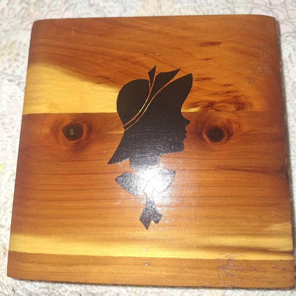 Wooden Silhouette Box - Cottagecore Grandmacore